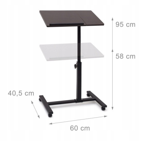 Drewniany stolik, stojak na laptopa, myszkę czy rzutnik
