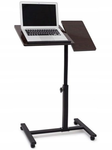 Drewniany stolik, stojak na laptopa, myszkę czy rzutnik