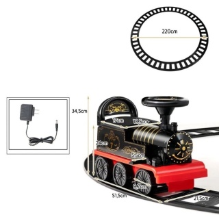 ELEKTRYCZNY POCIĄG DLA DZIECI Z TOREM 220 CM KOLEJKA uszkodzenie