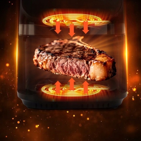 FRYTKOWNICA BEZTŁUSZCZOWA XXL AIR FRYER DUŻA FRYTOWNICA 8,8L Aigostar 2200W