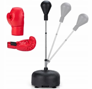 GRUSZKA PIŁKA BOKSERSKA ZE STOJAKIEM I RĘKAWICAMI Costway