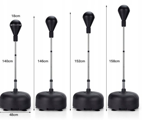 GRUSZKA PIŁKA BOKSERSKA ZE STOJAKIEM I RĘKAWICAMI Costway