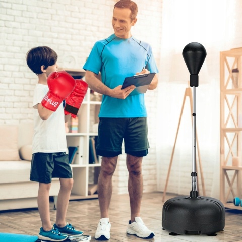 GRUSZKA PIŁKA BOKSERSKA ZE STOJAKIEM I RĘKAWICAMI Costway