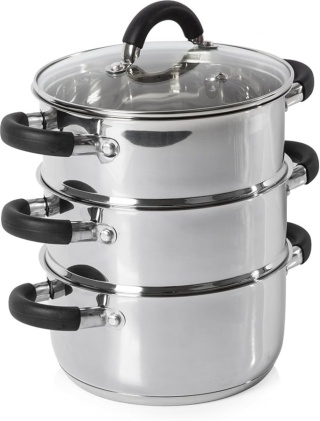 Garnek do gotowania na parze Tower 2,1 L indukcja, gaz 4 elementy