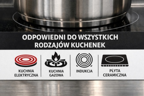 Garnek do gotowania na parze Tower 2,1 L indukcja, gaz 4 elementy