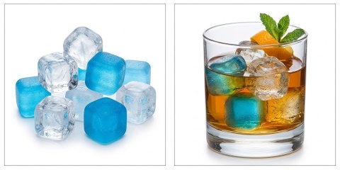 KOSTKI LODU WIELOKROTNEGO UŻYTKU DO DRINKÓW 10 szt