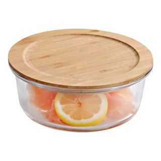 Kesper Pojemnik Szklany z bambusową Pokrywką 17Cm 0,7 L
