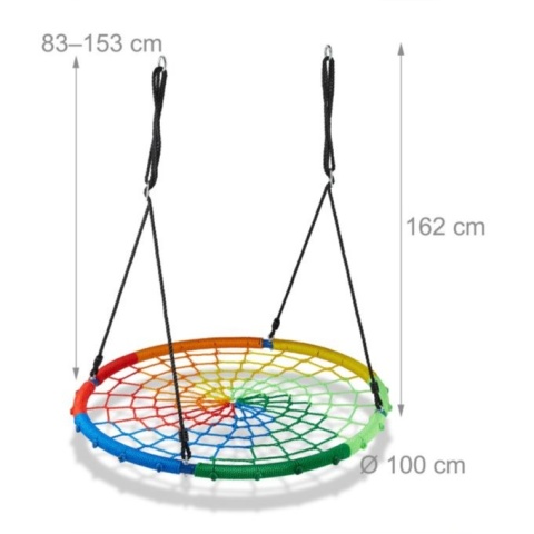Kolorowa huśtawka bocianie gniazdo ⌀ 100 cm