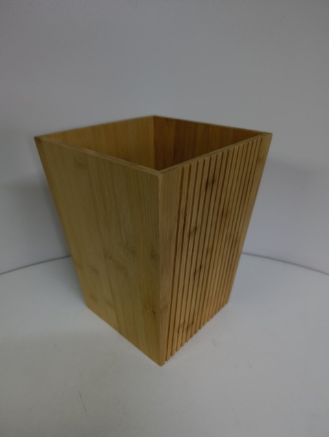 Kosz na śmieci bambusowy biurowy 6 L