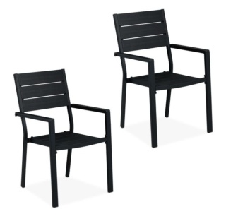 Krzesło ogrodowe metalowe 2 sztuki Relaxdays