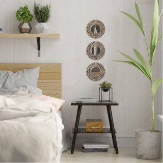 Lustro Relaxdays ścienne koło Ø 25 cm ZESTAW 3 LUSTER