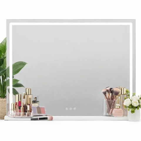 Lustro do makijażu z oświetleniem, regulacją jasności i sterowaniem dotykowym 62,5 x 14 x 80 cm