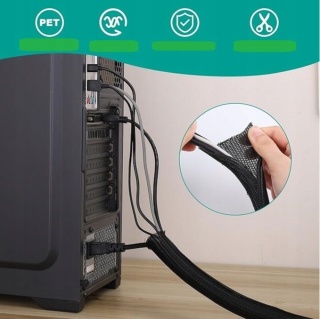 Maskownica osłona do kabli przewodów organizer kabli 13 mm - 3m