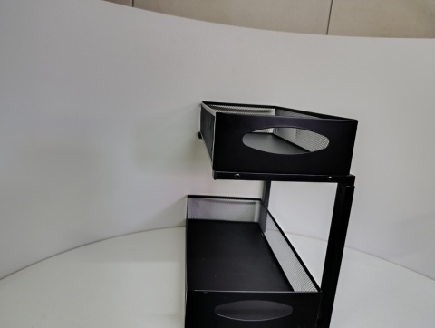 Metalowy organizer 2-poziomowy – półka na akcesoria łazienkowe / kuchenne