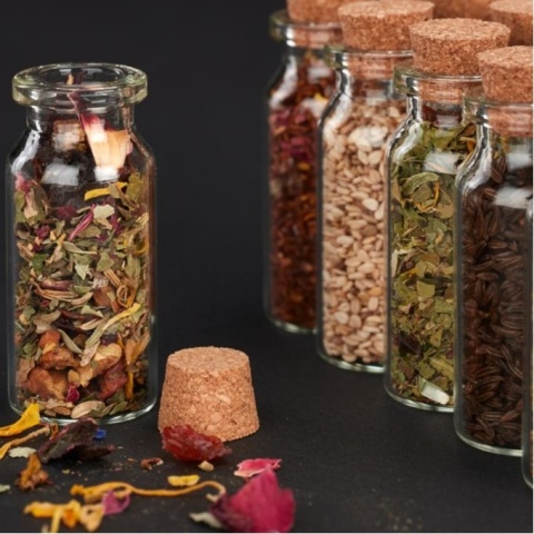 Mini szklane butelki 60 sztuk z korkami Reladays buteleczki 10 ml