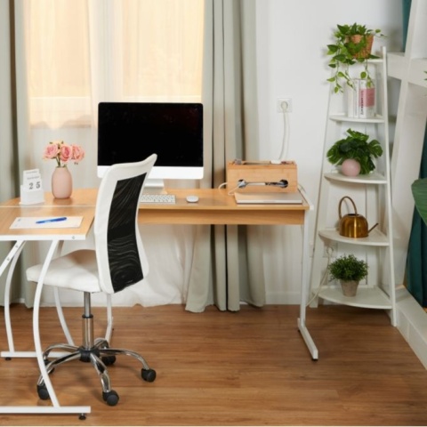 Organizer na kable Pojemnik bambusowy na kable na 2 listwy