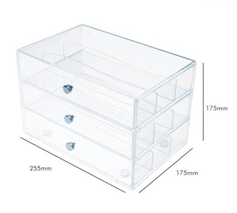 Organizer na taśmy Deflecto Washi Tape 3 szuflady – wada