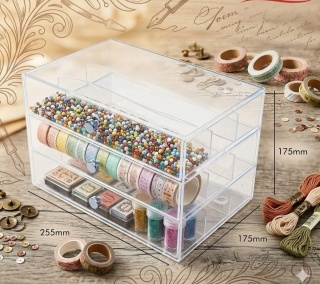 Organizer na taśmy Deflecto Washi Tape 3 szuflady – wada