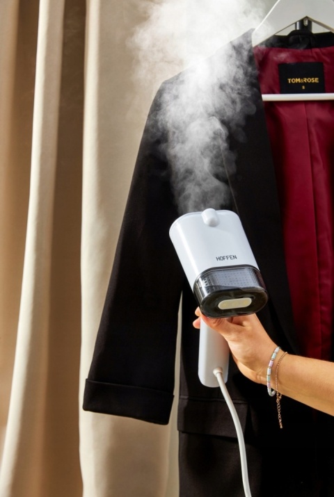 Parownica do ubrań 1200W biała ze składaną rączką Steamer Hoffen