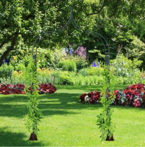 Pergola ogrodowa różana z ozdobnym wierzchołkiem 270 cm