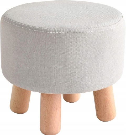 Podnóżek Pufa do Salonu Sypialni Stołek na Nogi Drewniana