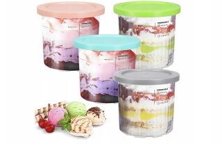 Pojemnik z pokrywką do lodów szczelny 4 szt kompatybilne z NC501 NC500