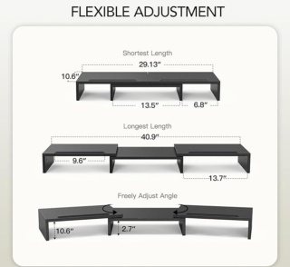 Półka potrójna na monitory