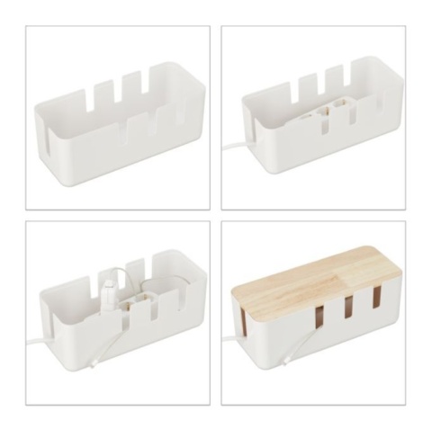 RELAXDAYS Organizer na kable, skrzynka kablowa schowek