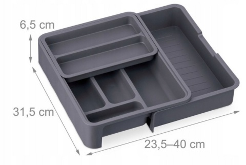 RELAXDAYS Rozsuwany wkład tacka organizer na sztućce, wkład do do szuflady