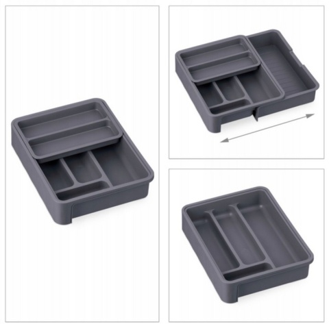 RELAXDAYS Rozsuwany wkład tacka organizer na sztućce, wkład do do szuflady