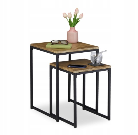 RELAXDAYS STOLIK KAWOWY ZESTAW STOLIKÓW DO SALONU 2 SZTUKI, STOLIKI POMOCNICZE