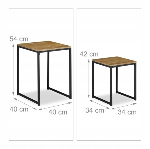 RELAXDAYS STOLIK KAWOWY ZESTAW STOLIKÓW DO SALONU 2 SZTUKI, STOLIKI POMOCNICZE
