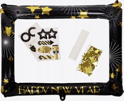 Ramka na zdjęcie sylwester zestaw dekoracyjny Fotobudka