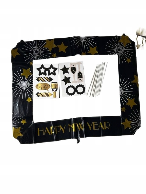 Ramka na zdjęcie sylwester zestaw dekoracyjny Fotobudka