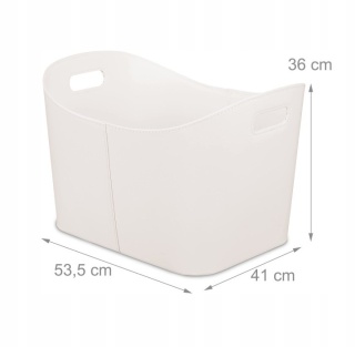 Relaxdays Kosz na drewno ze sztucznej skóry XL,