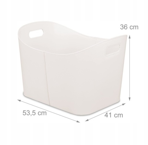 Relaxdays Kosz na drewno ze sztucznej skóry XL,