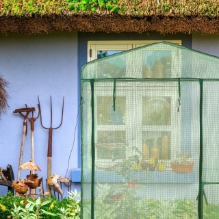 SZKLARNIA OGRODOWA TUNEL FOLIOWY OGRODOWY FOLIAK METALOWY STELAŻ FOLIA UV