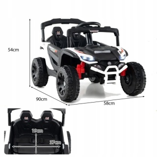 Samochód elektryczny dla dzieci Buggy Pojazd na akumulator Biały