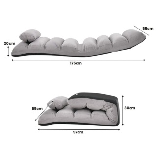 Składany fotel podłogowy 175 x 55 x 20 cm COSTWAY HW53981