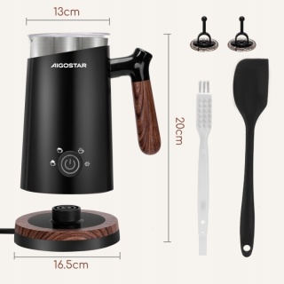 Spieniacz do mleka Podgrzewacz 4 tryby 500w czarny Aigostar
