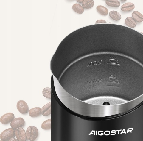 Spieniacz do mleka Podgrzewacz 4 tryby 500w czarny Aigostar