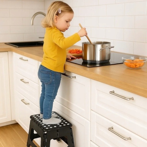 TABORET STOŁEK SKŁADANY ANTYPOŚLIZGOWY KRZESŁO PODEST 150KG 22CM