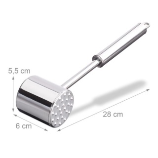 Tłuczek do mięsa RELAXDAYS srebrny młotek, ubijak