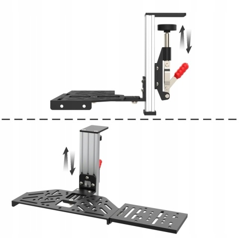 Uchwyt biurkowy (Desk Mount Clamp) do kierownicy gamingowej komputerowej - brak części śrubek montażowych