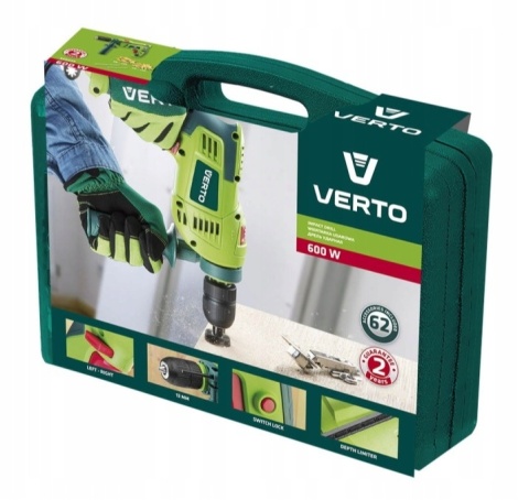 VERTO 50G539 WIERTARKA UDAROWA 600W