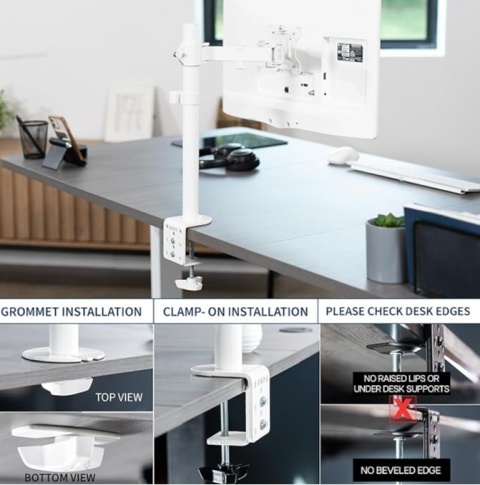 VIVO statyw, stojak biurkowy ze stali biały