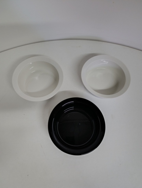 Zestaw 3 Ceramicznych Miseczek na przekąski– Black & White (180 ml)