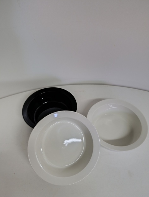 Zestaw 3 Ceramicznych Miseczek na przekąski– Black & White (180 ml)