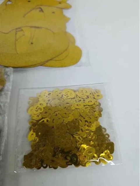 DEKORACJA NA PRZYJĘCIE , 50-te URODZINY -BALONY ,GIRLANDA ,NAPIS