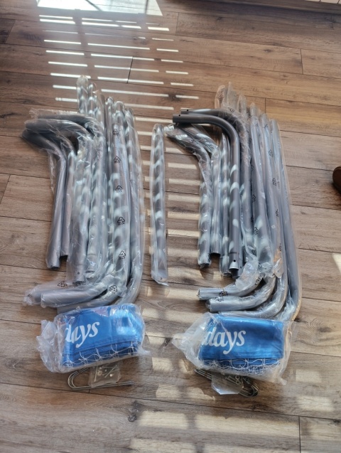 Zestaw dwóch sztuk Bramka piłkarska przenośna 150 x 110 x 75 cm